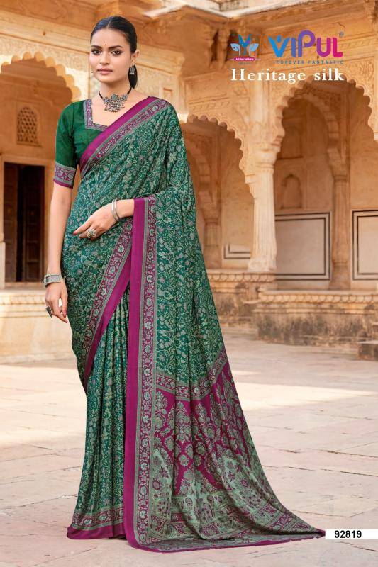 Vipul heritage silk Printed saree manufacturers in Kolkata
